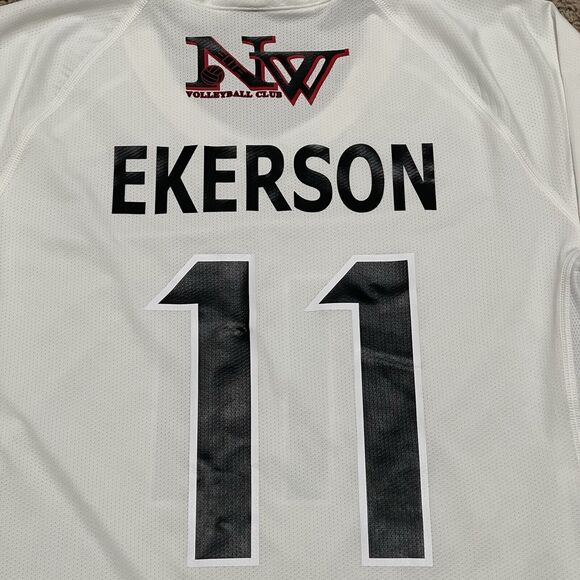 New Nike Volleyball Jersey Womens Large White NW Elite #11 Ekerson Game Issued - Picture 6 of 12